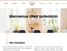 Tablet Screenshot of corporate.aufeminin.com